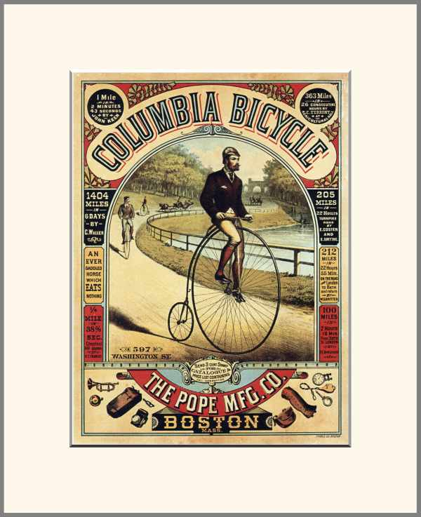 Columbia Bicycle - kerékpár reklám plakát    Közlekedés, automobil, kerékpár