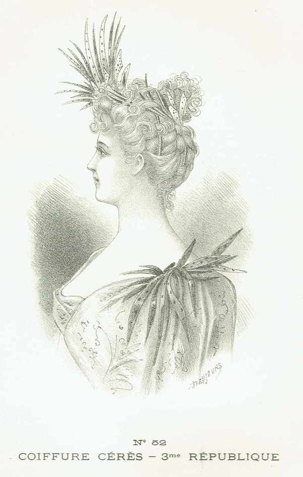 Coiffure - Régi női frizurák, fejdíszek, divatos hajviselet - 52   Régi frizurák, fejdíszek, coiffure  - divatos női hajviselet az 1800-as évekből Divat, ruházat, textil