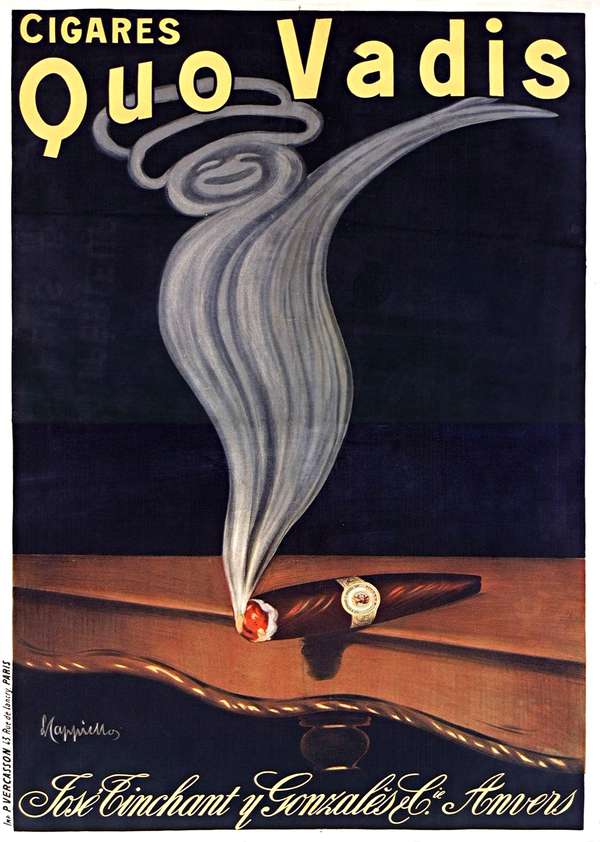 Vintage szivar reklám plakát Leonetto Cappiello  Vintage reklám plakát reprint nyomata Cigaretta