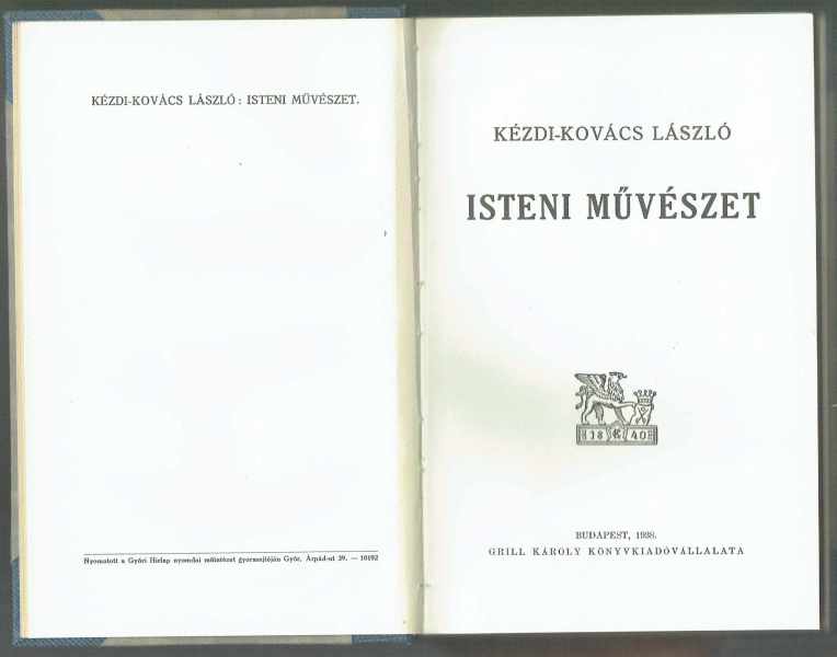 Isteni művészet Kézdi-Kovács László Isteni művészet Kézdi-Kovács László