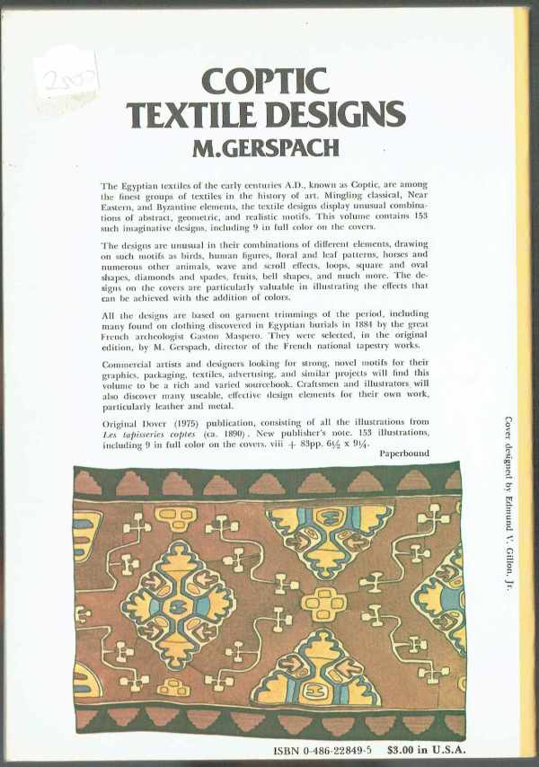 Coptic textile designs M. Gerspach Coptic textile designs M. Gerspach