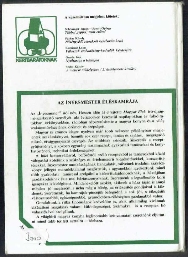 Az ínyesmester éléskamrája Magyar Elek