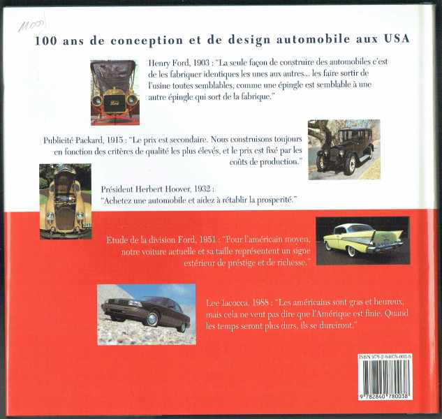 L'Automobile Americaine Un Centenaire 1893-1993 Nick Georgano, Nicky Wright  