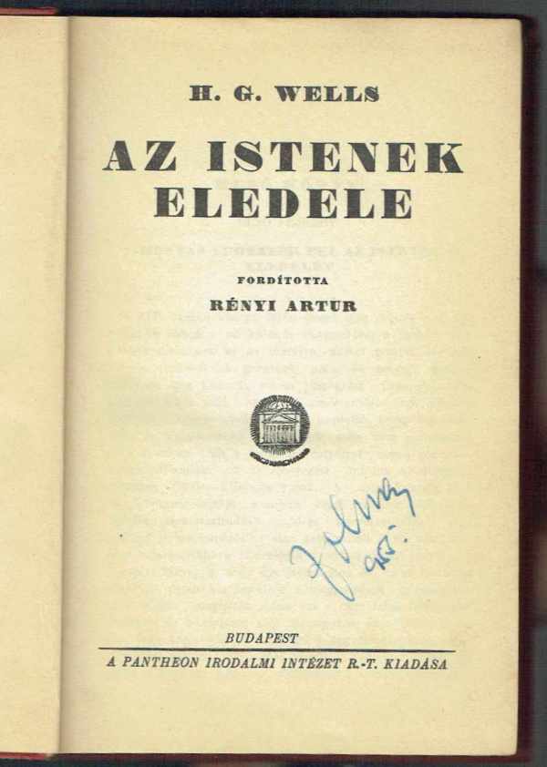 Az istenek eledele H.G.Wells Az istenek eledele H.G.Wells