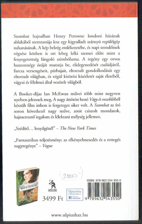 Szombat Ian McEwan