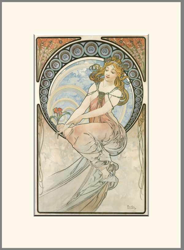 A Művészetek - Festészet Alfons Mucha Női alak, Szecesszió A Művészetek - Festészet Alfons Mucha Női alak, Szecesszió