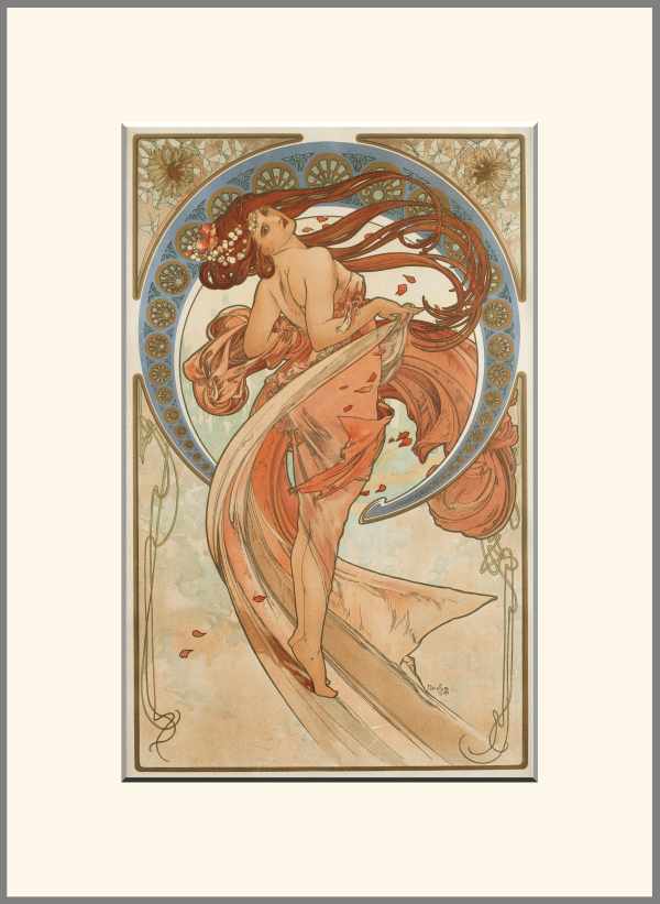 A Művészetek - Tánc Alfons Mucha Női alak, Szecesszió A Művészetek - Tánc Alfons Mucha Női alak, Szecesszió