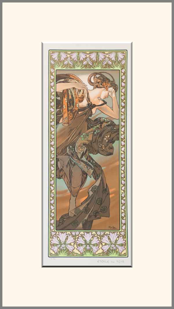 A Hold és a Csillagok - Esthajnalcsillag Alfons Mucha Női alak, Szecesszió A Hold és a Csillagok - Esthajnalcsillag Alfons Mucha Női alak, Szecesszió