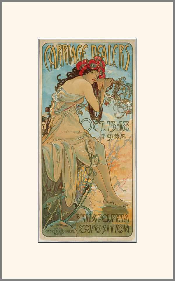 Carriage Dealers Philadelphia - kiállítási plakát Alfons Mucha Kiállítás, Női alak, Szecesszió Carriage Dealers Philadelphia - kiállítási plakát Alfons Mucha Kiállítás, Női alak, Szecesszió