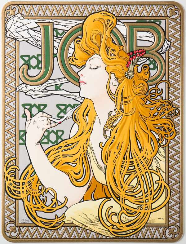 JOB - cigaretta papír reklám plakát (sárga) Alfons Mucha Cigaretta, dohány, Portré, Szecesszió JOB - cigaretta papír reklám plakát (sárga) Alfons Mucha Cigaretta, dohány, Portré, Szecesszió