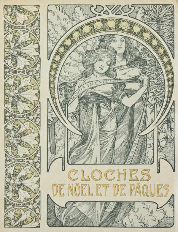 Karácsonyi és húsvéti harangok - illusztráció Alfons Mucha Női alak, Szecesszió Karácsonyi és húsvéti harangok - illusztráció Alfons Mucha Női alak, Szecesszió