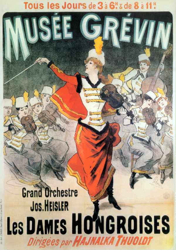 Musée Grévin - Magyar hölgyek koncert plakát Jules Cheret  Film, színház, zene