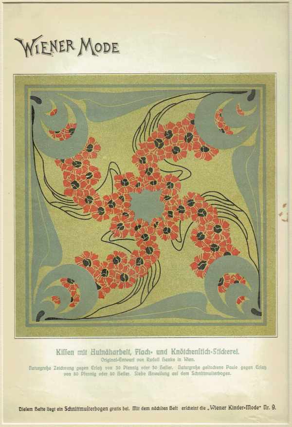 Wiener Mode – Párnaminta 1.   Divat, ruházat, textil