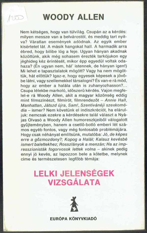 Lelki jelenségek vizsgálata Woody Allen