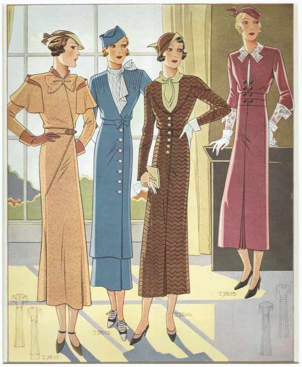 Divatképek 1930-40 – 2. Divat, ruházat, textil Divatképek 1930-40 – 2. Divat, ruházat, textil