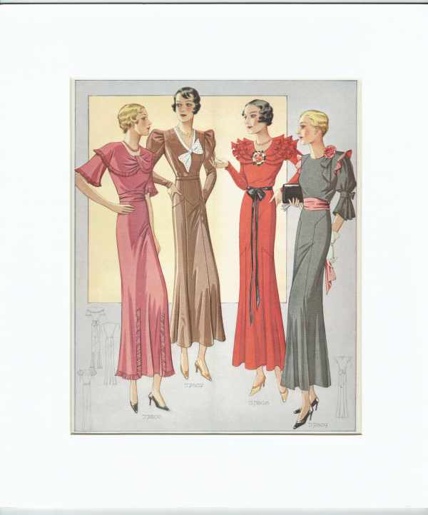 Divatképek 1930-40 – 3. Divat, ruházat, textil Divatképek 1930-40 – 3. Divat, ruházat, textil