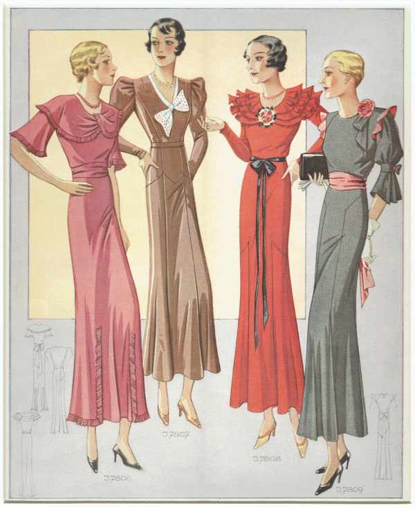 Divatképek 1930-40 – 3. Divat, ruházat, textil Divatképek 1930-40 – 3. Divat, ruházat, textil