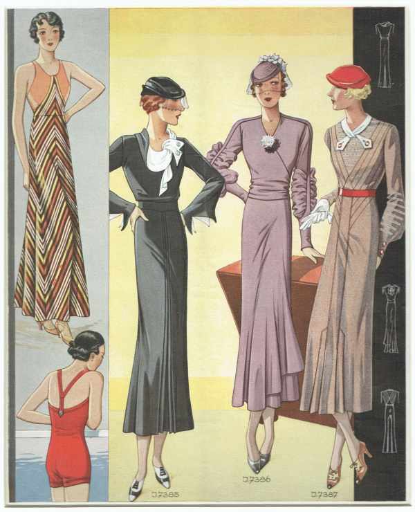 Divatképek 1930-40 – 6. Divat, ruházat, textil Divatképek 1930-40 – 6. Divat, ruházat, textil
