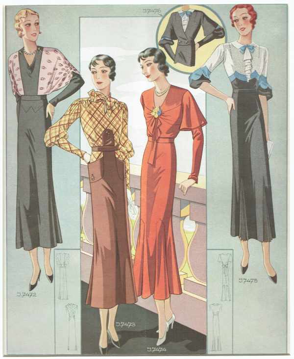 Divatképek 1930-40 – 7. Divat, ruházat, textil Divatképek 1930-40 – 7. Divat, ruházat, textil