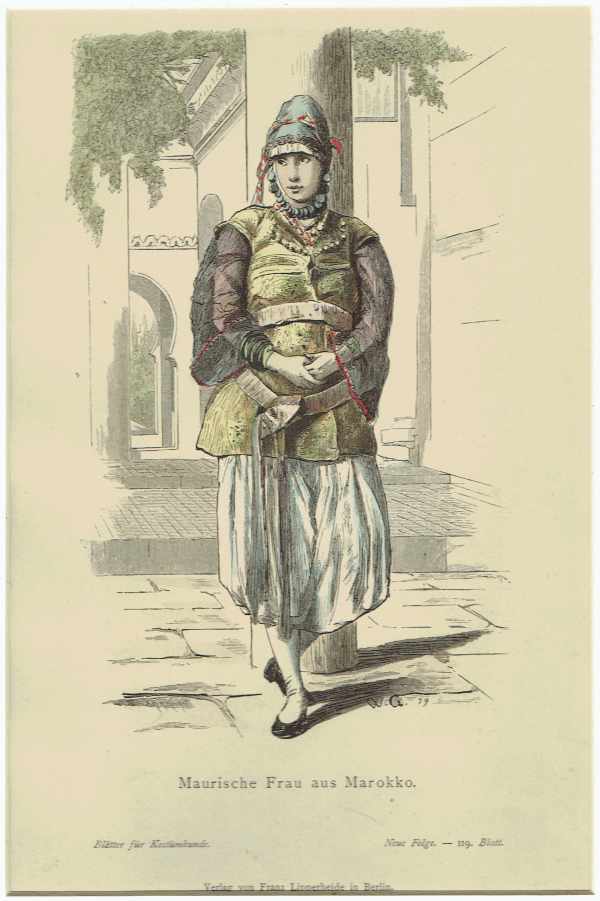 Régi viseletek – Mór asszony Marokkóból   Divat, ruházat, textil