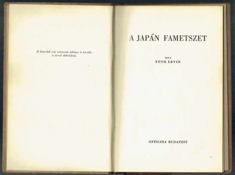 A japán fametszet Tóth Ervin A japán fametszet Tóth Ervin