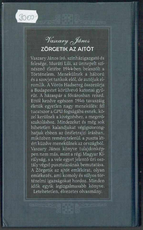 Zörgetik az ajtót Vaszary János Zörgetik az ajtót Vaszary János