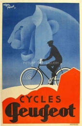 art-deco-kerékpár-bicikli-reklám-plakát-oroszlán