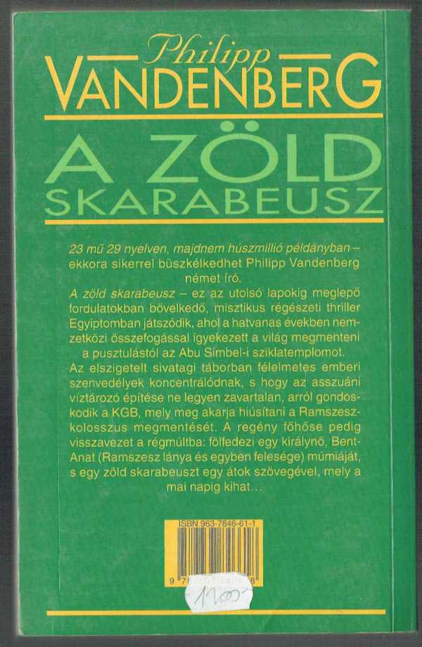 A zöld skarabeusz Philipp Vandenberg