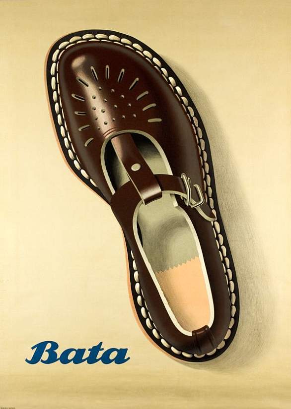 sachplakat-bata-cipő-reklám-plakát-peter-birkhauser-1952