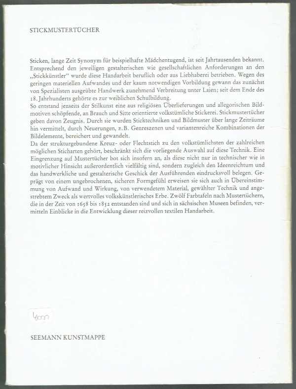 Stickmustertücher Anne Spitzer