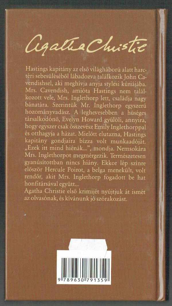 A titokzatos stylesi eset Agatha Christie