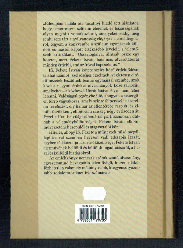 Fekete István az Édesapám volt Ifj. Fekete István
