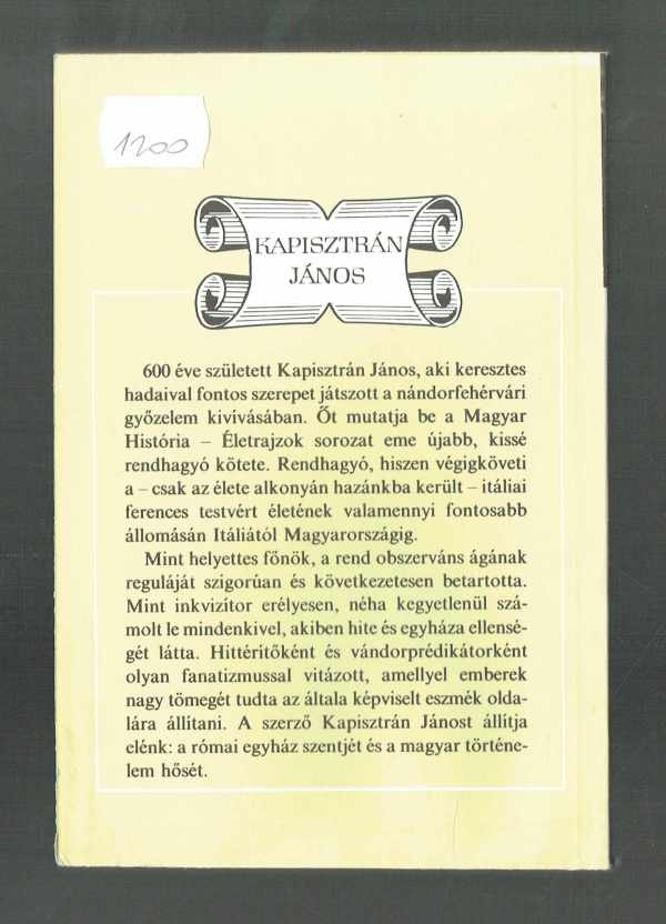 Kapisztrán János Kulcsár Péter Kapisztrán János Kulcsár Péter