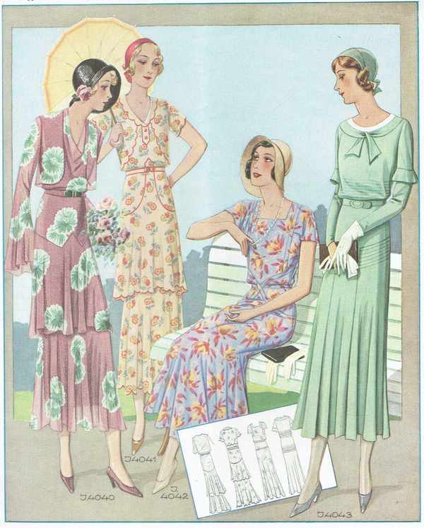 Divatképek 1930-40 – 42.   Divat, ruházat, textil