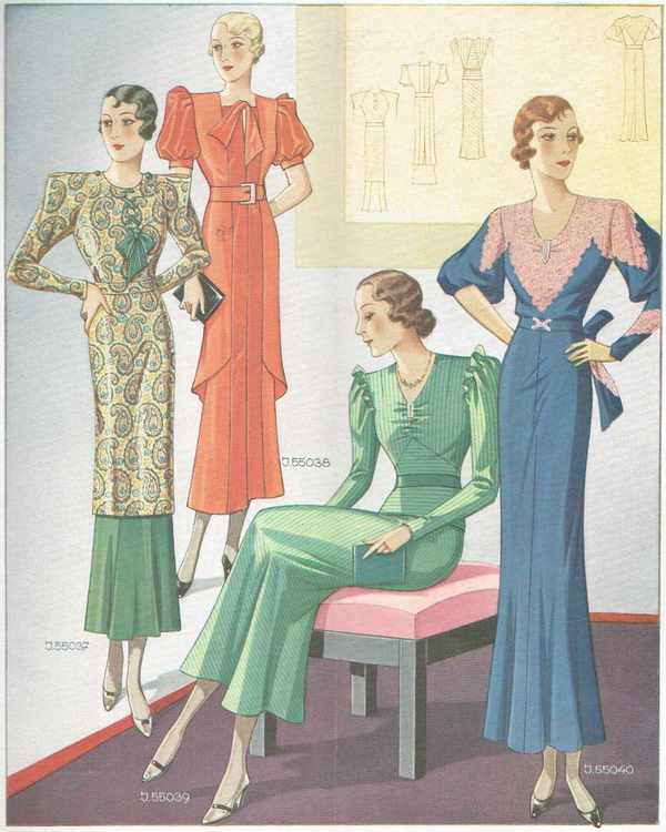 Divatképek 1930-40 – 45.   Divat, ruházat, textil