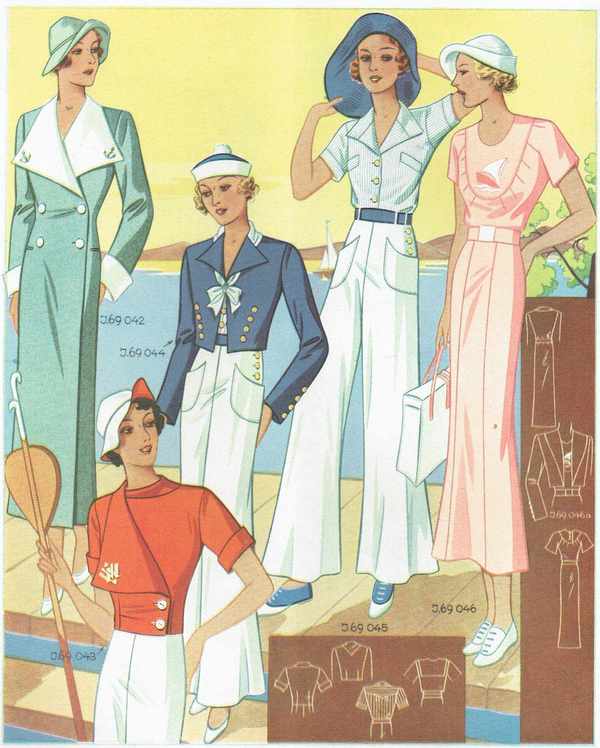 Divatképek 1930-40 – 52.   Divat, ruházat, textil