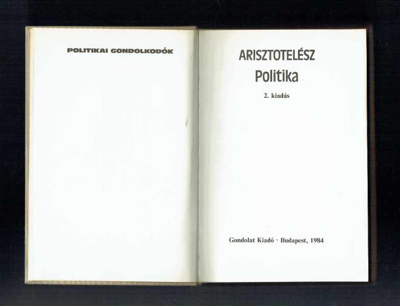 Politika   2. kiadás Arisztotelész  