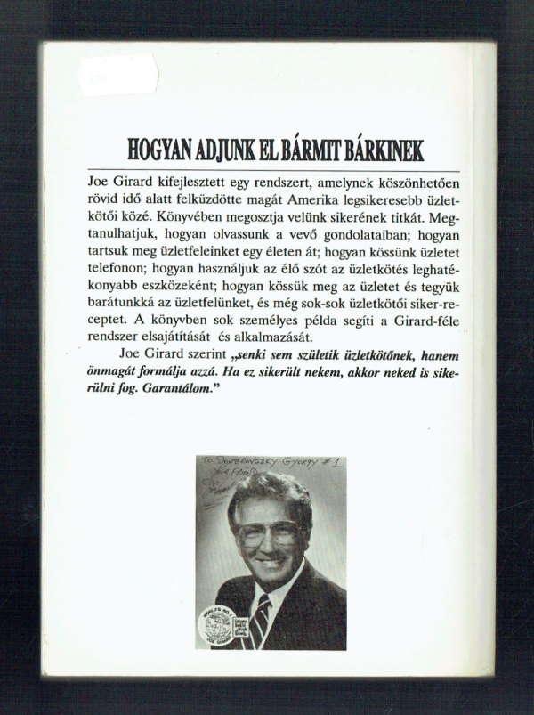 Hogyan adjunk el bármit bárkinek Joe Girard, Stanley H. Brown