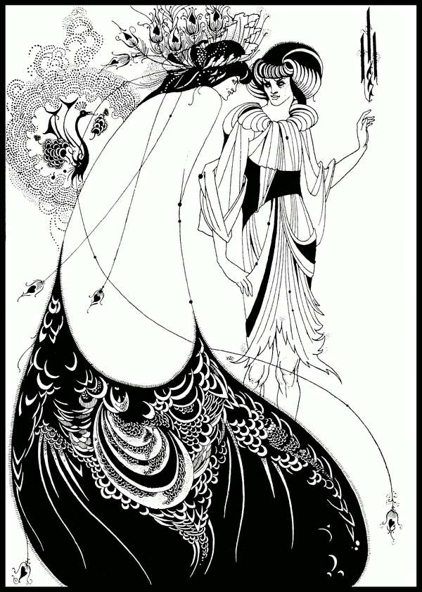 Pávás szoknya, Salome, Oscar Wilde Aubrey Beardsley  Film, színház, zene, Női alak, Szecesszió