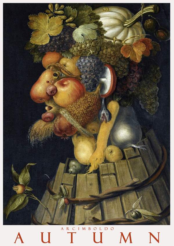 Négy évszak - Ősz - reprint, művészeti plakát Giuseppe Arcimboldo Férfi alak, Portré Négy évszak - Ősz - reprint, művészeti plakát Giuseppe Arcimboldo Férfi alak, Portré