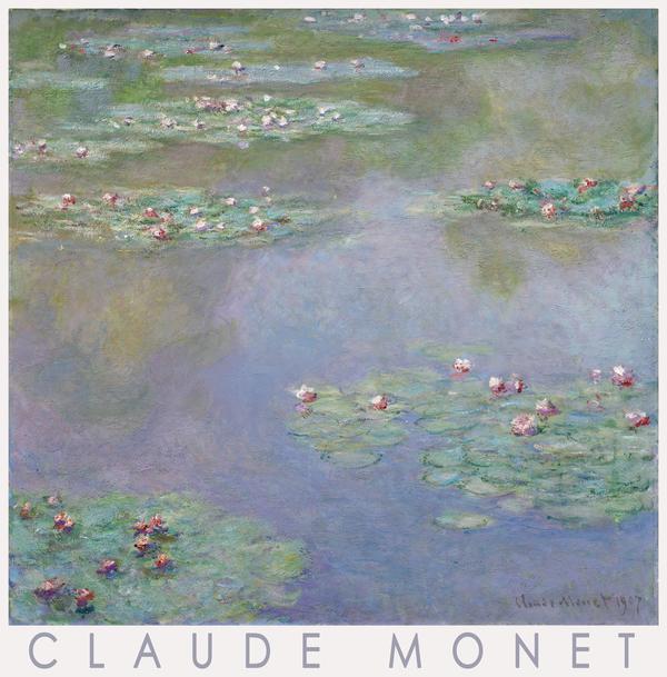 Vízililiomok 1907 - impresszionista tájkép tavirózsás tóval - reprint, művészeti plakát Claude Monet  Tájkép