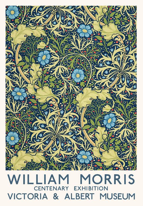 William Morris minták - Tengeri alga - reprint, művészeti kiállítás plakát William Morris Botanika, Divat, ruházat, textil, Kiállítás William Morris minták - Tengeri alga - reprint, művészeti kiállítás plakát William Morris Botanika, Divat, ruházat, textil, Kiállítás