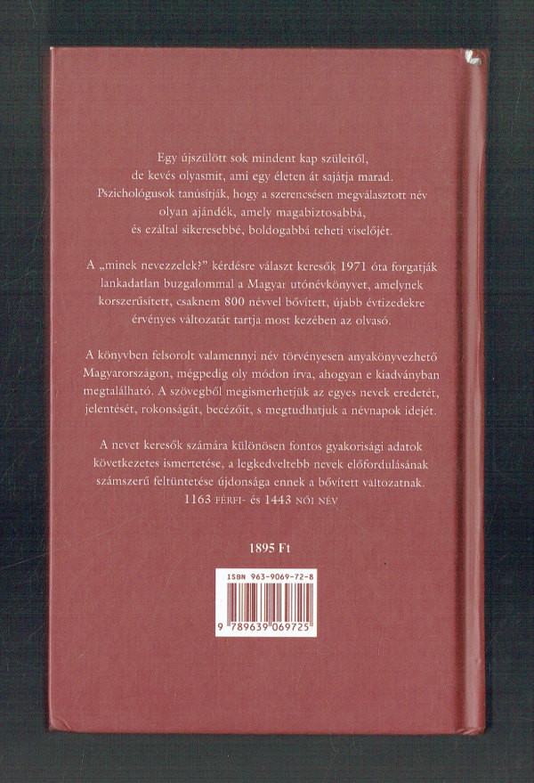 Magyar utónévkönyv Bíró Ágnes, Ladó János