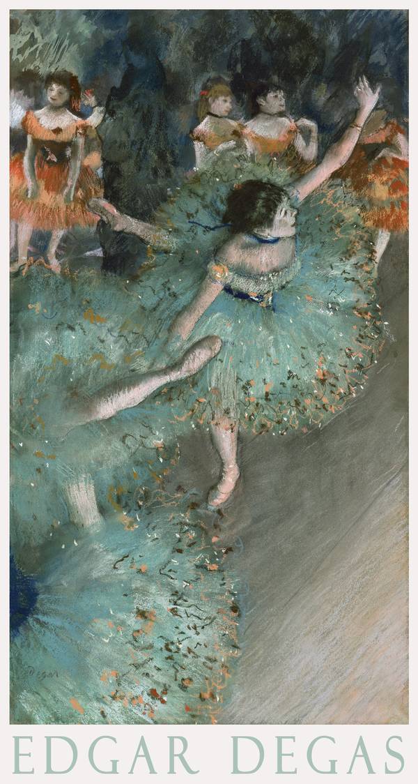 Táncosnő zöldben, balett - reprint, művészeti plakát Edgar Degas Film, színház, zene, Jelenet Táncosnő zöldben, balett - reprint, művészeti plakát Edgar Degas Film, színház, zene, Jelenet