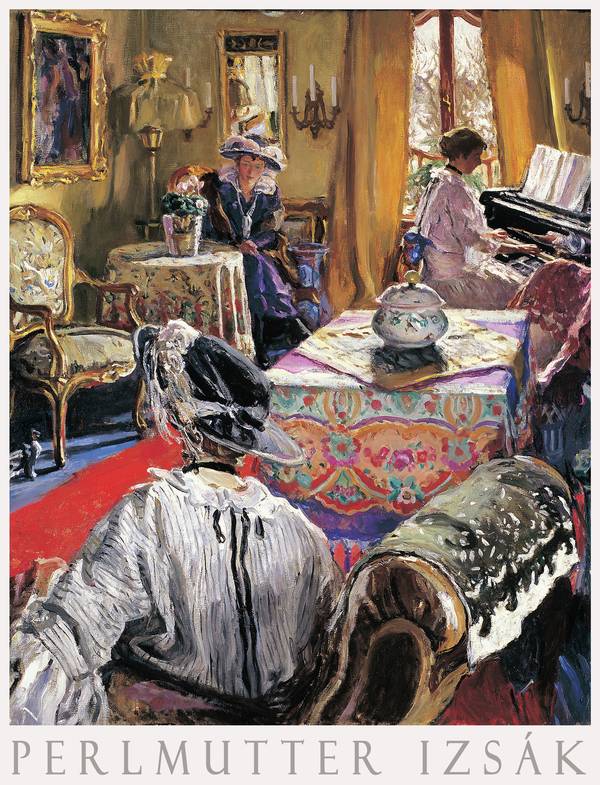 Szalon - reprint, művészeti plakát Perlmutter Izsák Jelenet, Női alak, Szecesszió Szalon - reprint, művészeti plakát Perlmutter Izsák Jelenet, Női alak, Szecesszió