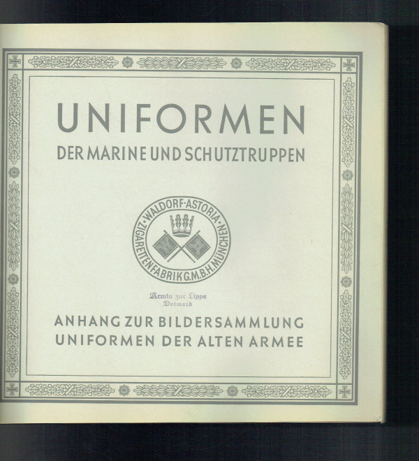 Uniformen der Marine und Schutztruppen Uniformen der Marine und Schutztruppen