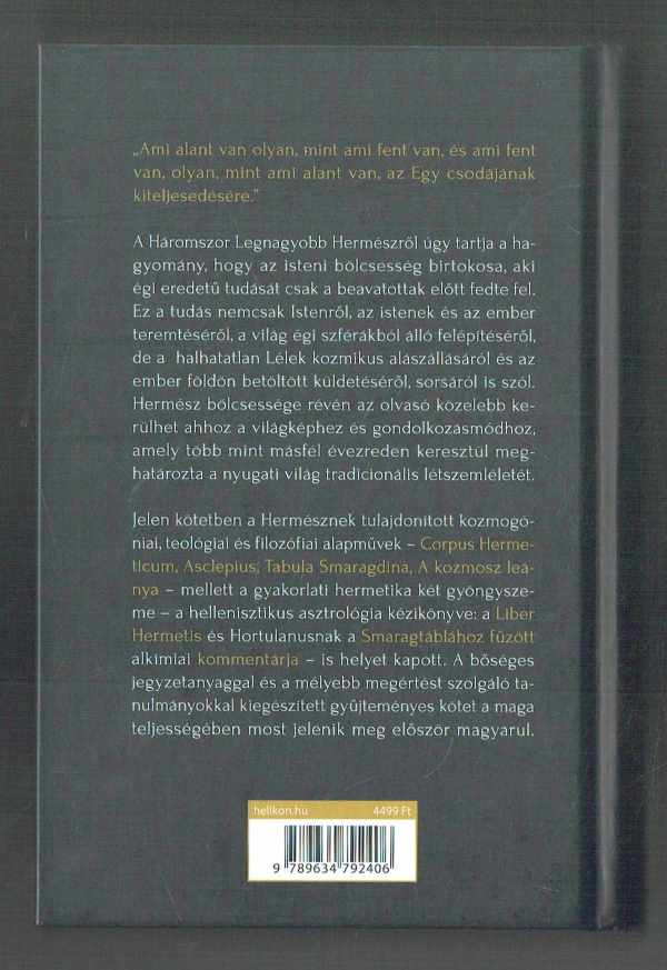 Hermész Triszmegisztosz bölcsessége Hermész Triszmegisztosz