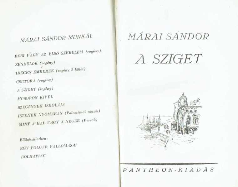 A sziget - Első kiadás! Márai Sándor, Székely-Kovács Olga illusztrációival A sziget - Első kiadás! Márai Sándor, Székely-Kovács Olga illusztrációival