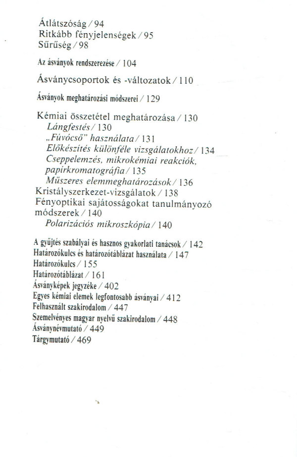 Ásványhatározó Bognár László Ásványhatározó Bognár László