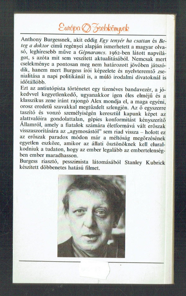 Gépnarancs Anthony Burgess Gépnarancs Anthony Burgess